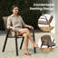 Chaises de patio empilables, ensemble moderne en métal textilene pour balcon