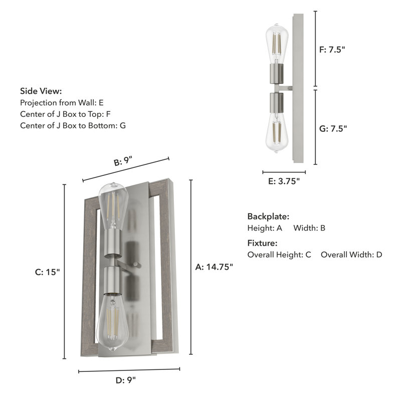 Woodburn Aluminum Armed Sconce, Brushed Nickel