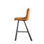 Tabouret de bar en similicuir avec dossier ergonomique incurvé - Structure robuste en métal noir, comptoir avec repose-pieds pour îlot de cuisine, bar et restaurant, 2 ensembles-1255802404