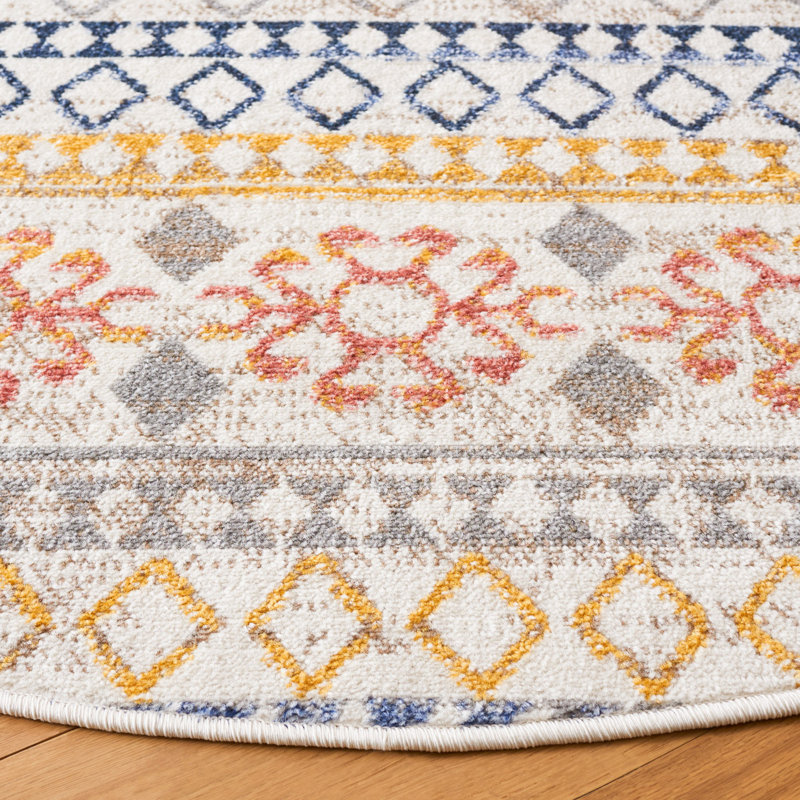 Tapis géométrique Eyoab Performance, Rond 6 pi 7 po