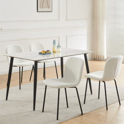 Linen Fabric Dining Chairs Upholstered Chairs