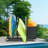 Poolside Float Storage Organizer, Pool Toy Storage Holder With Wicker Basket Outdoor Pool Float Holder Storage Rack Rolling Pool Caddy Cart Raft Holder Storage Rack For Pool Noodles Equipment Black