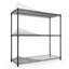 Étagère grillagée à 3 niveaux, 1050 lb de NSF, tablettes de rangement en métal à hauteur réglable pour garage, tablettes en métal robustes-1679944093