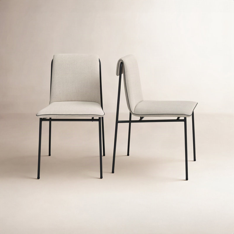 Kerey Metal Frame Dining Chair, Tan