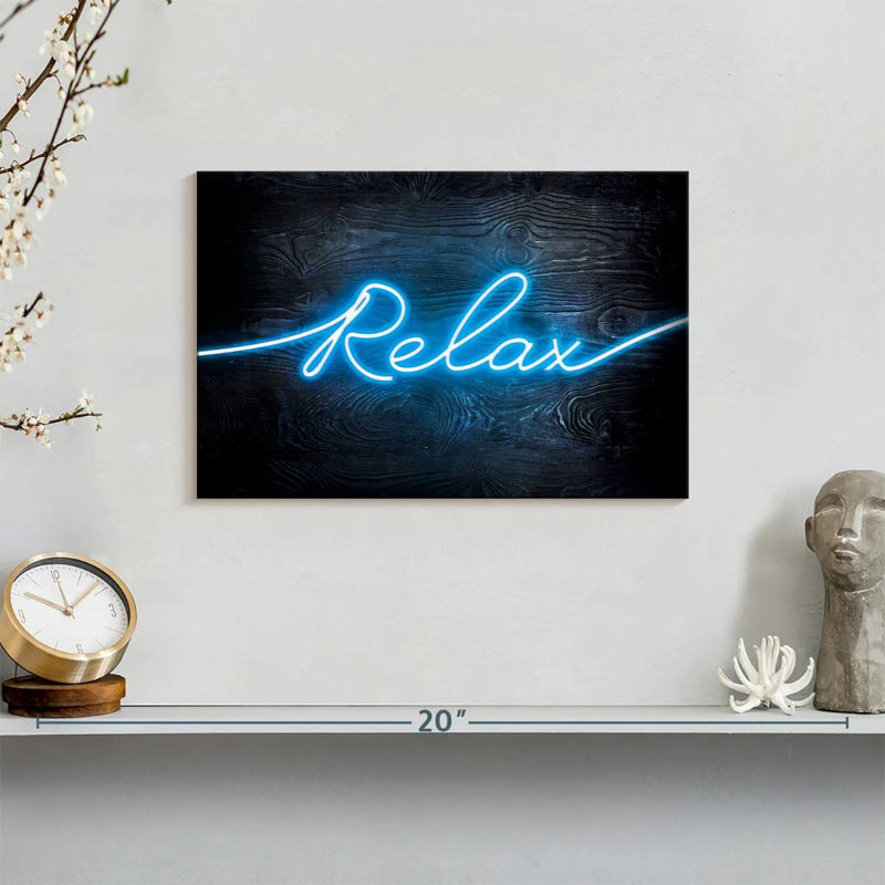 Tergel Relax Blue Neon, 8" H x 12" W