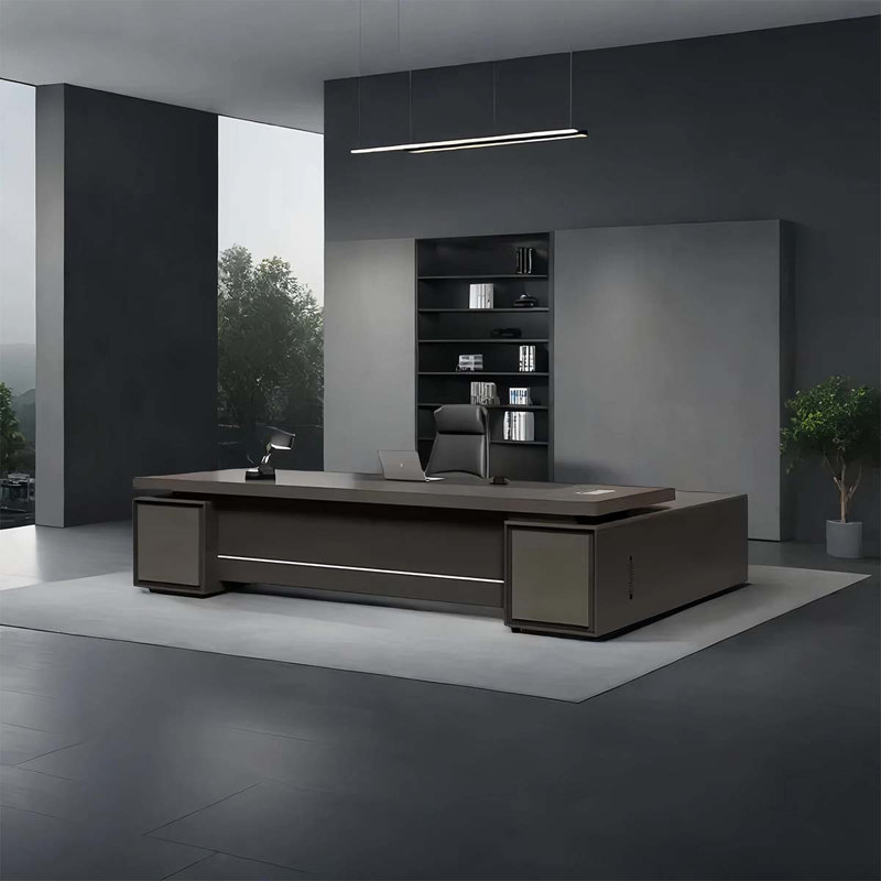 Bureau moderne gris à double face