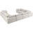 Burrows 158" Wide Linen Down Cushion Modular Corner Sectional-1267438226
