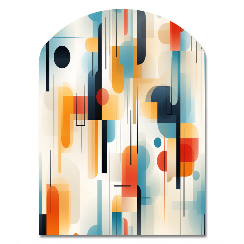Hartwick - Art mural irrégulier abstrait - Forme d'arche, H 34 po x l 25 po