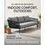 Canapé à accoudoirs 3 places avec coussin amovible et corde réglable 81 po