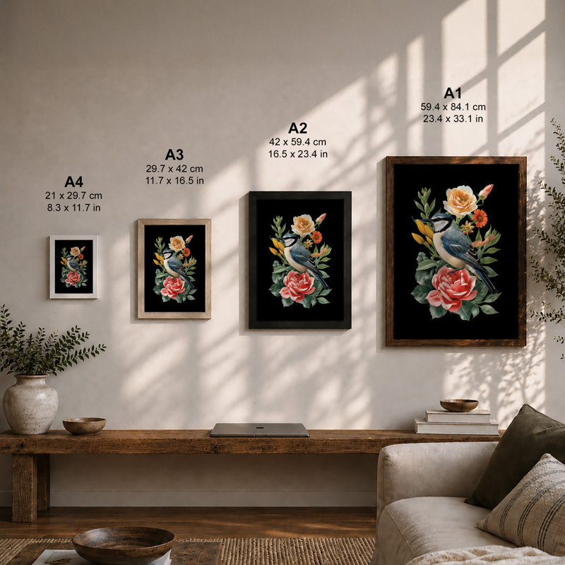 Floral Rest Botanical - Framed Print, Unframed, A2 - 59.4 x 42.0 cm