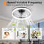 Ventilateur de plafond encastré moderne sans lame 20 "avec lumière DEL à intensité variable et télécommande APP, ventilateur de plafond noir à profil bas 3CCT-129874792-129874794