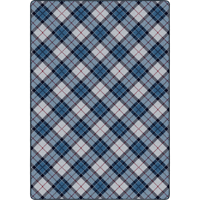 Cloche argentée à motif écossais Ligaya Christmas, Rectangle 5 pi 4 po x 7 pi 8 po
