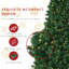 Arbre de Noël artificiel pin vert 7,5 pi avec 600 lumières claires / blanches