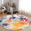 Tapis abstrait ivoire / gris / bleu Noires-1169188630