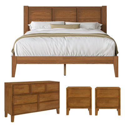 Ariana Solid Wood 4 Piece Bedroom Set