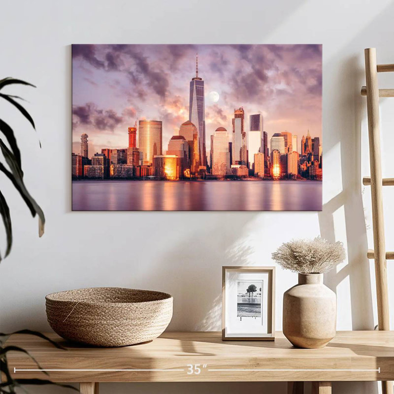 Ravi NYC Spring Sunset, 16" H x 24" W