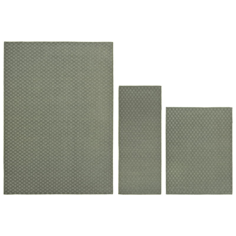Ensemble de tapis 3 pièces Ebern Designs Bonroy (5 pi x 7 pi) sauge