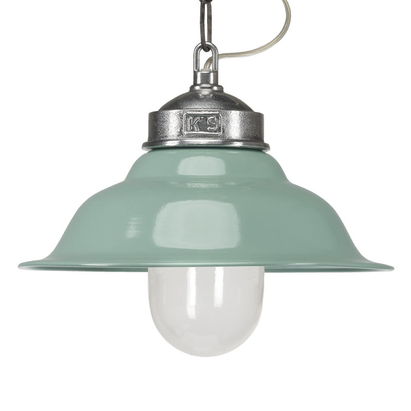 Porto Fino 1 - Light Aluminium Dome Pendant, Mintgreen