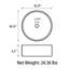 Lavabo de meuble-lavabo rond en céramique blanc 18 po x 18 po x 6,3 po Sinber