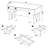 Sonoma Driftwood 4-Drawer Writing Desk