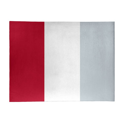 Tapis tissé à plat rouge/blanc/argent Los Angeles