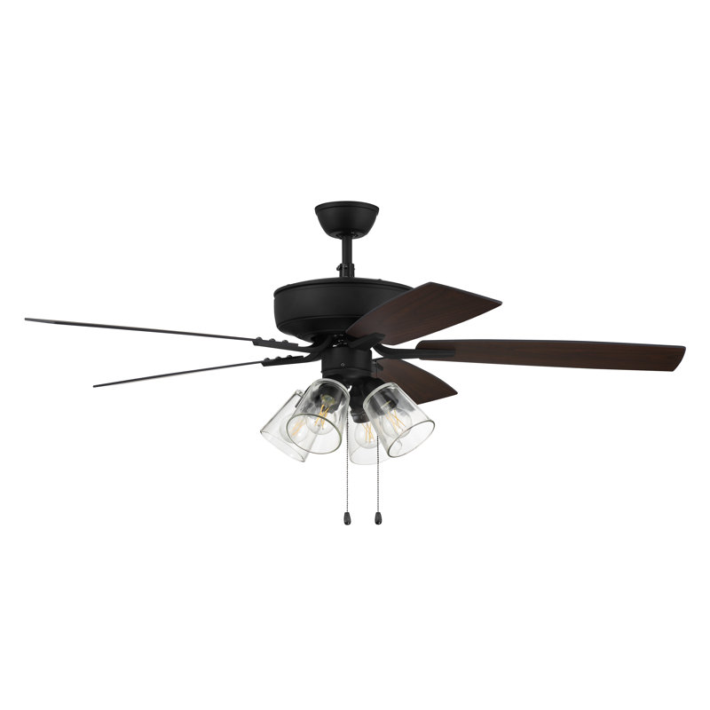 52'' Ceiling Fan with Light Kit, Espresso