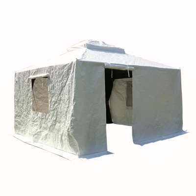 12'X12' Gazebo Cover For Hardtop Gazebos, Outdoor Universal Winter Gazebo Cover With Sidewalls And Mesh Windows, All Season Waterproof Enclosed Gazebo Cover