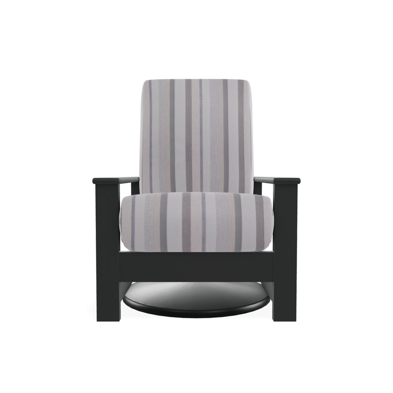Chaise berçante pivotante cachée en polymère Leeward, Graphite, Colombe sensorielle