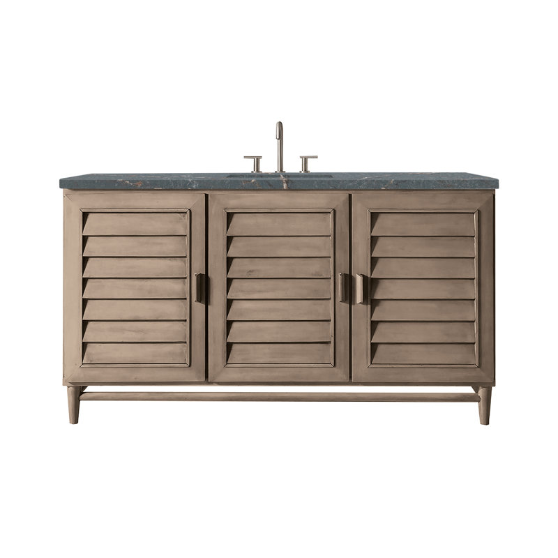 Broeder 60'' W Single Vanity, 8" Widespread, Parisien Bleu