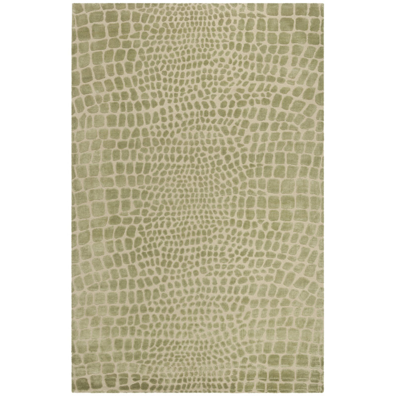 Tapis en laine / soie noué à la main Chaffee, Rectangle 7 pi 9 po x 9 pi 9 po