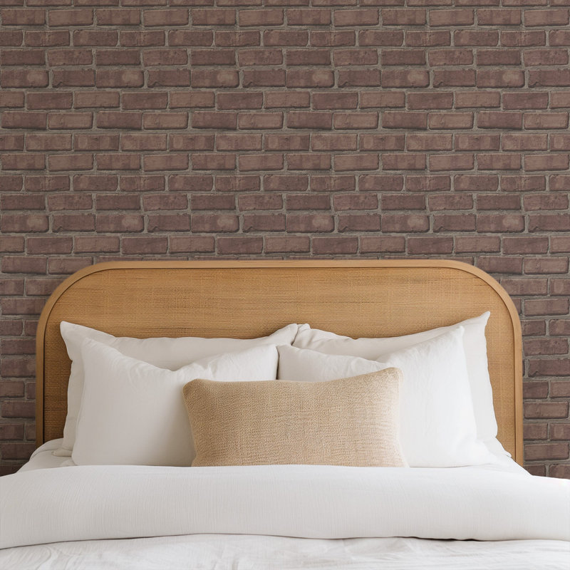 Papier peint Pulaski - Dusty Red Brick