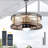 23in. Outdoor Ceiling Fan with Light and APP Control, Farmhouse Waterproof Plug In Smart Caged Ceiling Fan with Hook For Patios