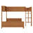 Full XL Over Full XL Wooden Bunk Bed With Built-In Storage Shelf & Ladder, Solid Wood Frame-461997201