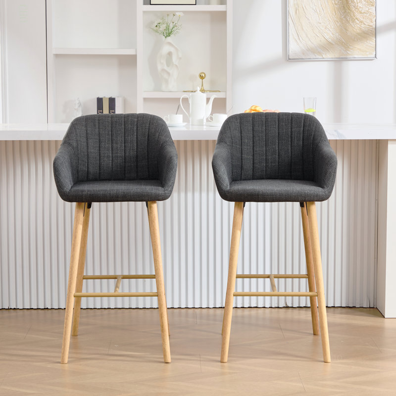 Ensemble de 2 tabourets de bar Modern, Gray