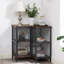Buffet décoratif de coin en L à 2 portes Piscitelli-452889087