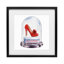 «Red Heels in Bell Bell», reproduction sous verre encadrée, design par Amanda Greenwood