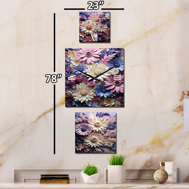 Horloge murale en métal Macheal