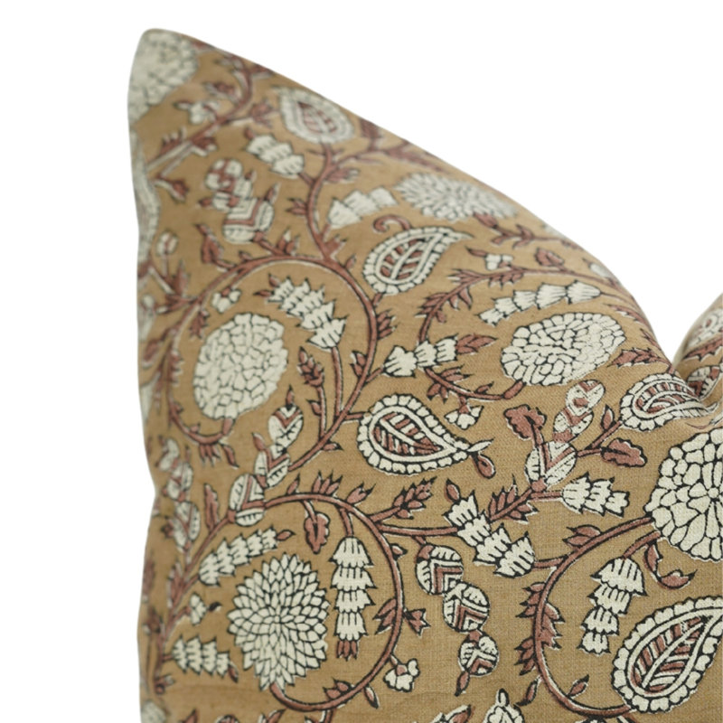 Les coussins décoratifs faits à la main Block Print de 24 x 24 pouces décorent des coussins décoratifs pour le salon - Shillong 
