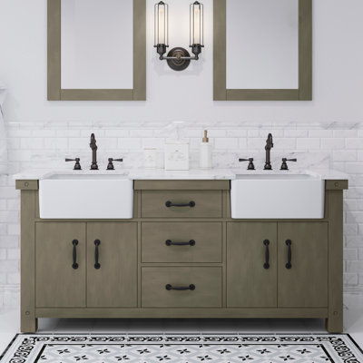 Aiana 72'' Double Bathroom Vanity with Top