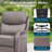 4 Pieces Patio Furniture Set, Outdoor Wicker Sofa Couch With Swivel Chairs 41" Fire Pit Table, All Weather High Back Modern Conversation Sets-1356351835-1356351832