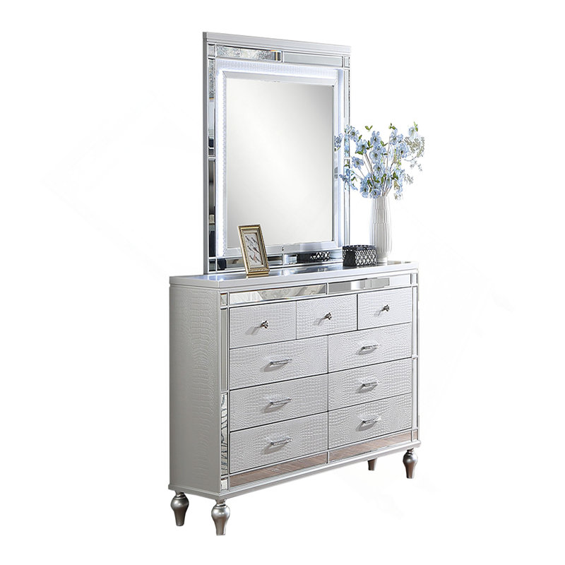 Mobilier de chambre à coucher 1 pièce Glam Style