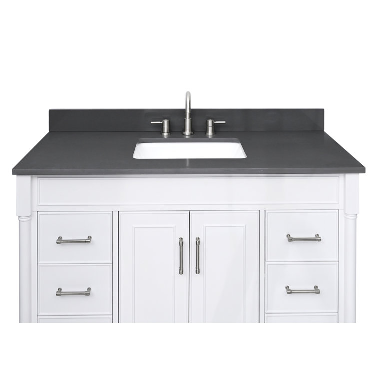 49'' Quartz Single Bathroom Vanity Top with Sink
