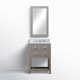 Cronin 24" Carrara White Marble Countertop Bath Vanity with Faucet and Mirror