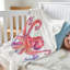 Jeté en molleton rose flanelle ultra douce-130087181