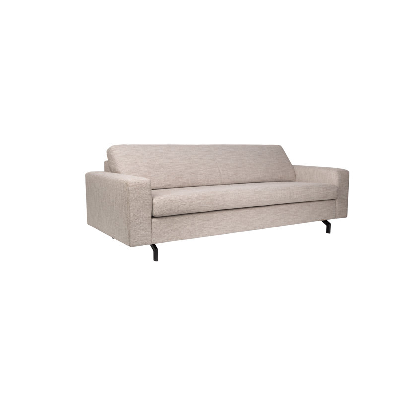 Canapé à accoudoirs carrés 80 po Jean, Mélange de polyester latte