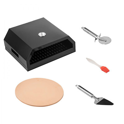 Pizza Oven Kit,Stainless Steel Portable Pizza Oven for Gas, Pizza Oven Set with Professional Pizza Baking Tools Including 12" Cordierite Pizza Stone, Pizza Shovel, Pizza Cutter, Thermometer.