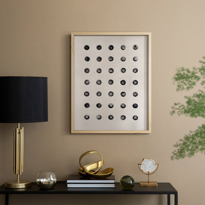 Textured Stipple I Framed Print - Solid Wood