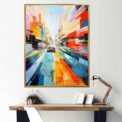 Colorful Cubism 24Hrs Le Man Race Track IV - Race Tracks Wall Art