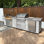 132" Infinity Ledge Outdoor Kitchen Set With Argentine Grill