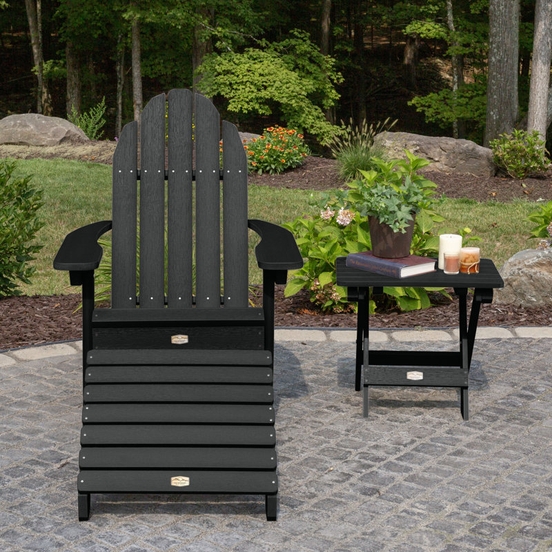 Chaise Essential Adirondack avec repose-pieds et table d'appoint pliables Essential, Abysse